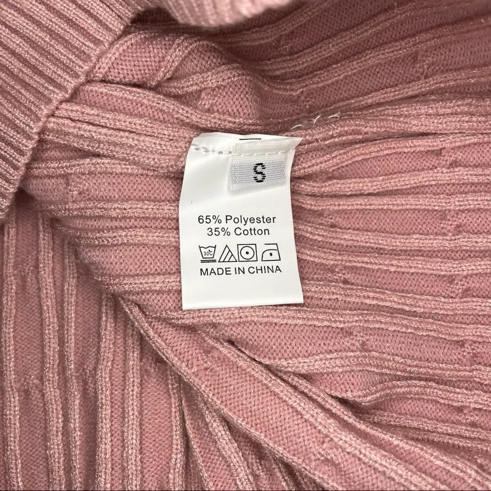 Dusty Rose Sweater and Skirt Matching Set size Small